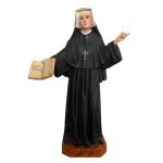 彩绘木雕-圣傅天娜（Saint Faustina）-多尺寸