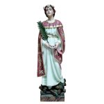 彩绘木雕-圣露济亚（Saint Lucy）-多尺寸