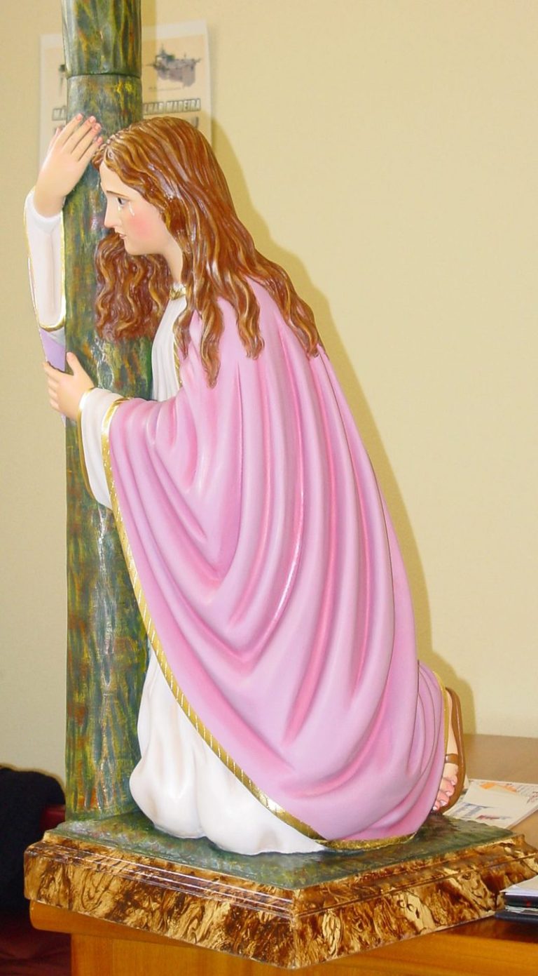 彩绘木雕-圣玛达肋纳（Saint Magdalene）-多尺寸