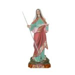 彩绘木雕-圣玛尔大（Saint Martha）-多尺寸