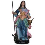 彩绘木雕-圣玛尔大（Saint Martha）-多尺寸