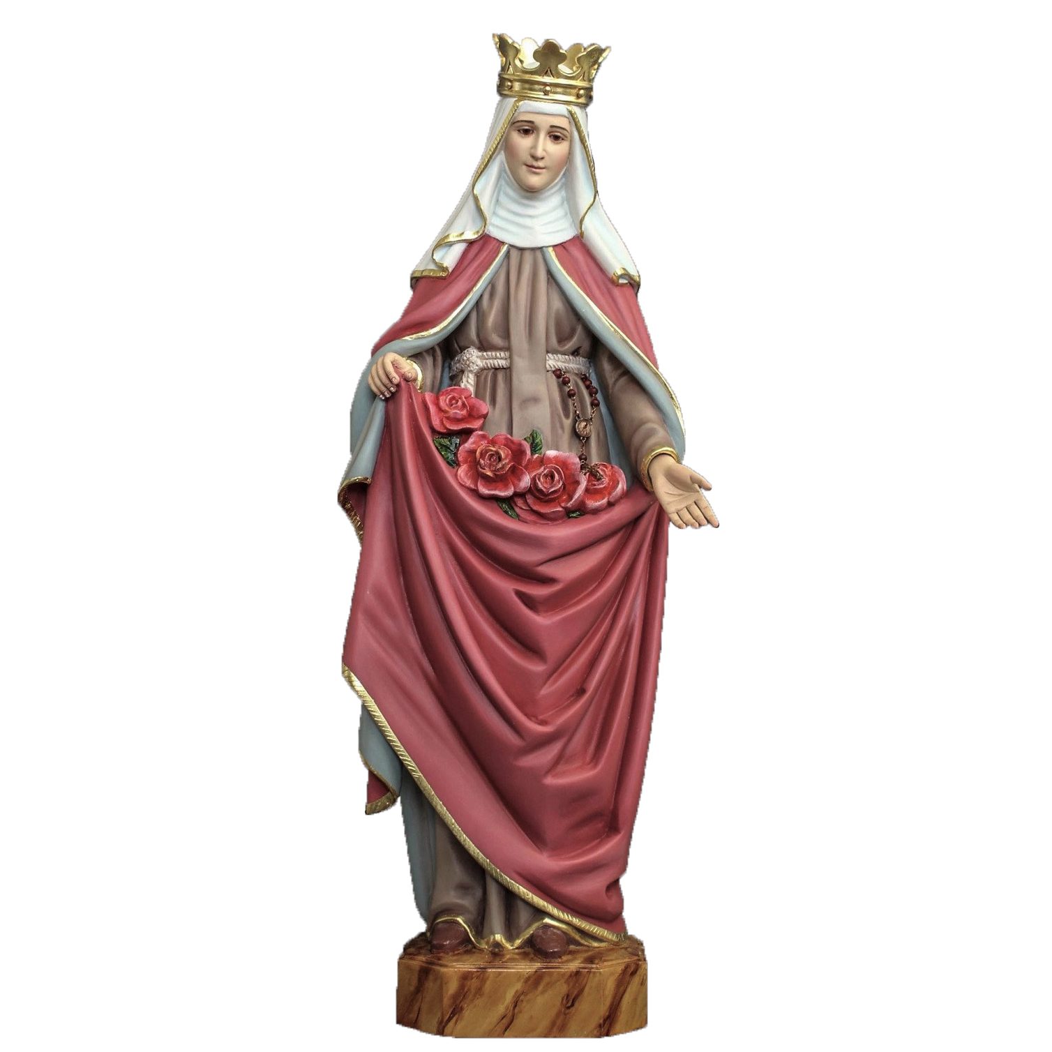 IC02STP287 彩绘木雕-圣伊莎贝尔王后(Queen Saint Elizabeth)-多尺寸 - 图片 1