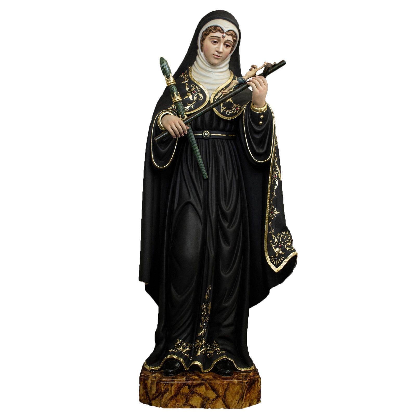 IC02STP289 彩绘木雕-圣丽达(Saint Rita)-多尺寸 - 图片 1