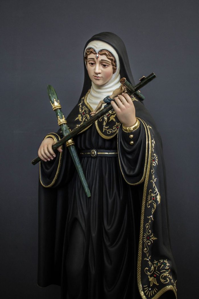 彩绘木雕-圣丽达（Saint Rita）-多尺寸 - 图片 2