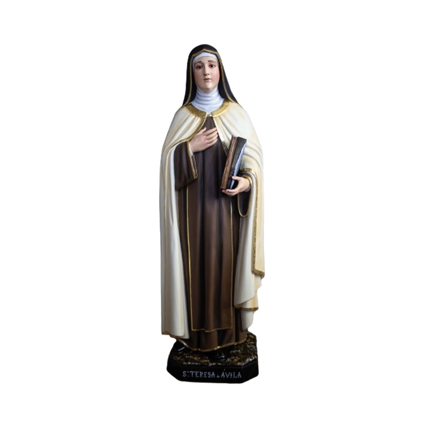 IC02STP296 彩绘木雕-圣女大德兰(Saint Therese of Avila)-多尺寸 - 图片 1