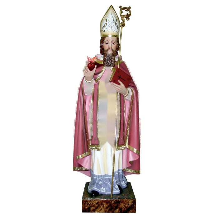 彩绘木雕-圣奥斯定（St. Augustine）-多尺寸