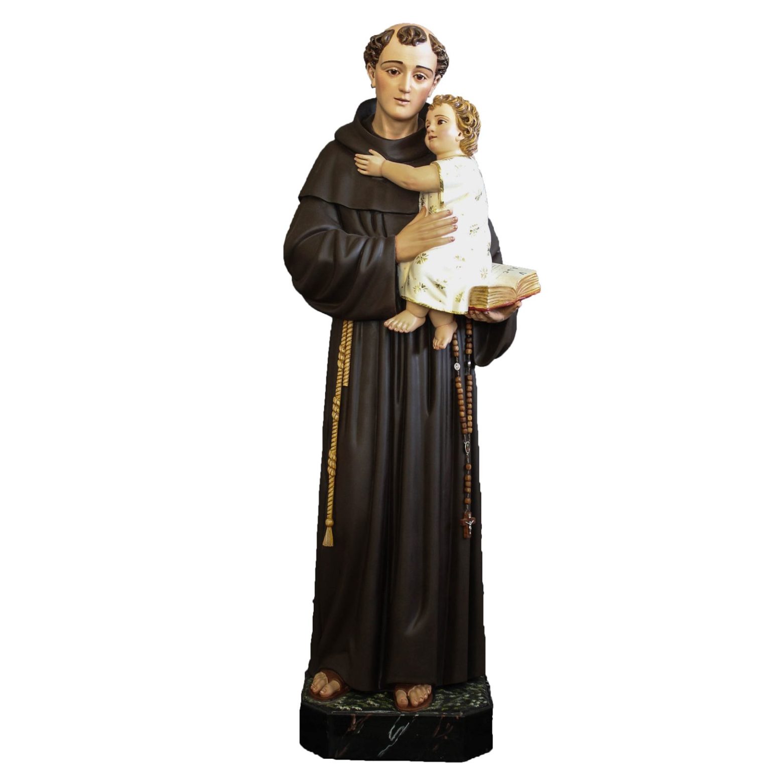 彩绘木雕-圣安多尼（St. Anthony）-多尺寸