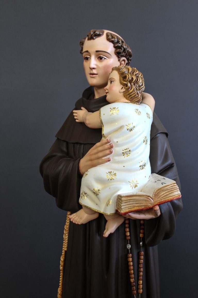 彩绘木雕-圣安多尼（St. Anthony）-多尺寸