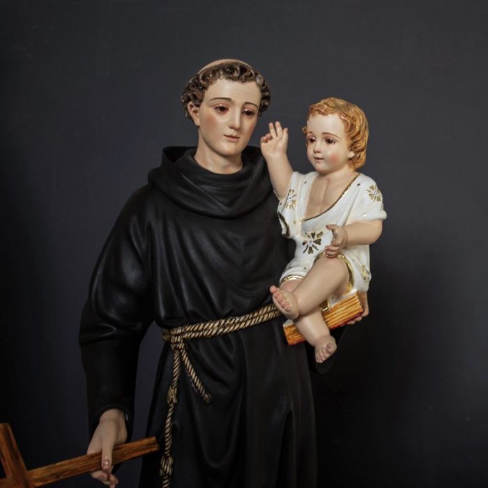 彩绘木雕-圣安多尼（St. Anthony）-多尺寸 - 图片 3