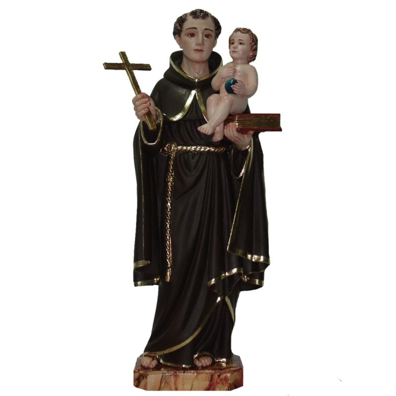 彩绘木雕-圣安多尼（St. Anthony）-多尺寸
