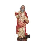 彩绘木雕-圣巴尔多禄茂（St. Bartholomew）-多尺寸
