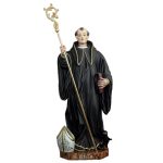 彩绘木雕-圣本笃（St. Benedict）-多尺寸