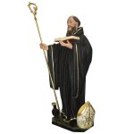 彩绘木雕-圣本笃（St. Benedict）-多尺寸