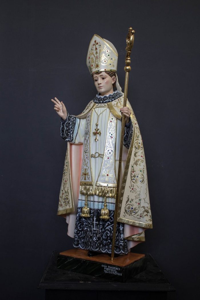 彩绘木雕-圣本笃（St. Benedict）-多尺寸 - 图片 3