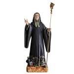 彩绘木雕-圣本笃（St. Benedict）-多尺寸