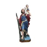 彩绘木雕-圣克里斯多福（St. Christopher）-多尺寸
