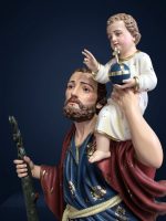 彩绘木雕-圣克里斯多福（St. Christopher）-多尺寸 - 图片 2