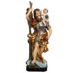 彩绘木雕-圣克里斯多福（St. Christopher）-多尺寸