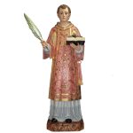 彩绘木雕-圣斯德望（St. Stephen）-多尺寸