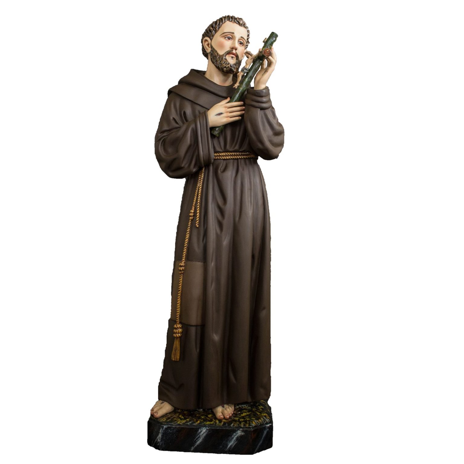 彩绘木雕-圣方济各（St. Francis）-多尺寸