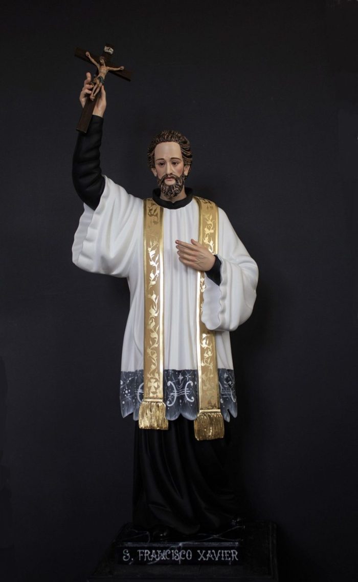 彩绘木雕-圣方济各·沙勿略（Saint Francis Xavier）-多尺寸 - 图片 3