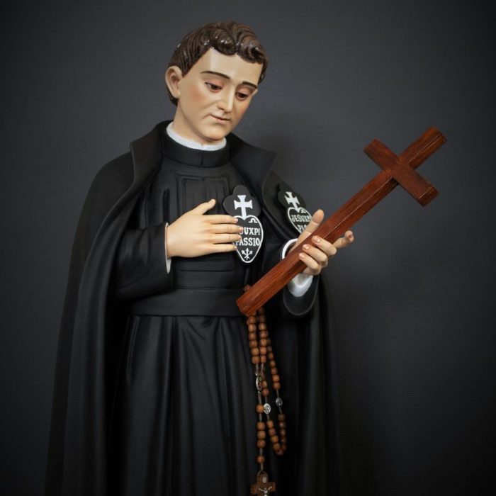 彩绘木雕-痛苦圣母的加俾额尔（Saint Gabriel of Sorrows）-多尺寸 - 图片 3