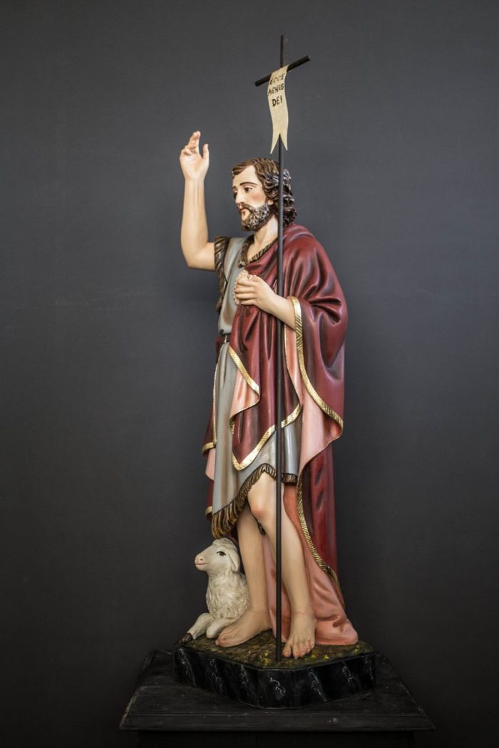 彩绘木雕-圣若翰洗者（St. John the Baptist）-多尺寸 - 图片 2