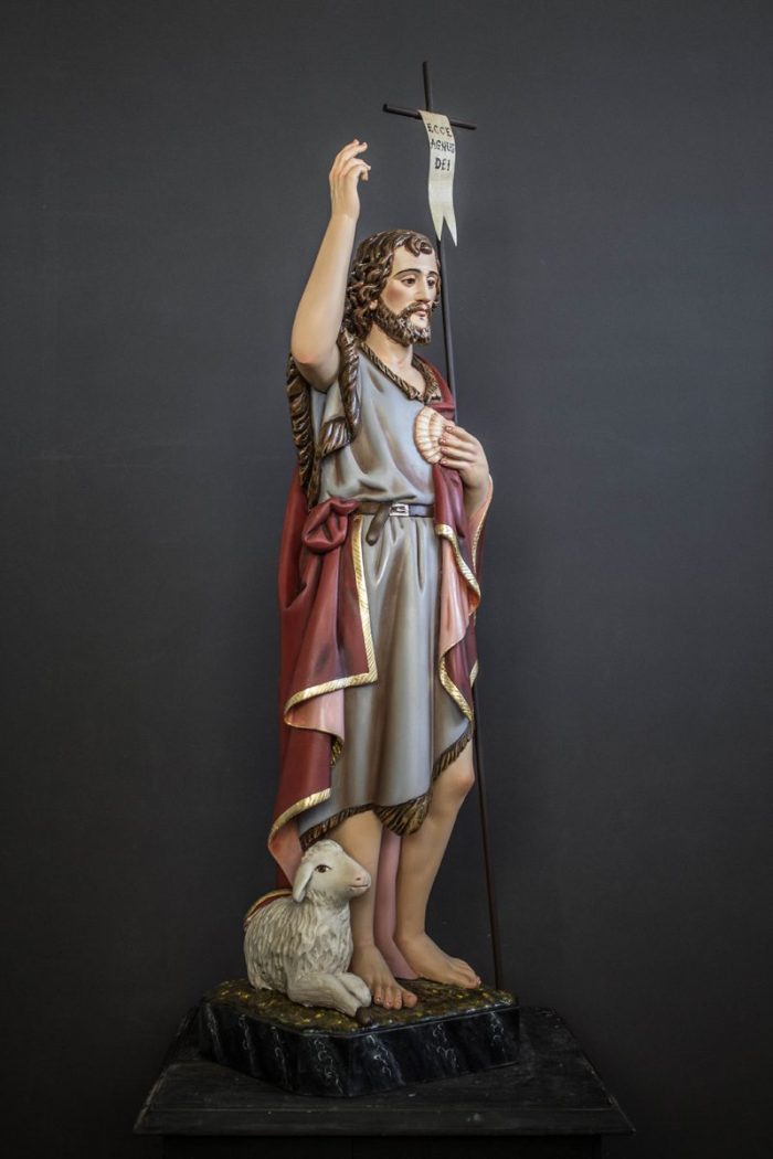 彩绘木雕-圣若翰洗者（St. John the Baptist）-多尺寸 - 图片 3