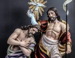 彩绘木雕-施洗若翰为基督施洗（St. John the Baptist Baptizing Christ）-多尺寸 - 图片 2