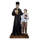 彩绘木雕-圣若望·卡拉布里亚与儿童（St. John Calabria with a Child）-多尺寸