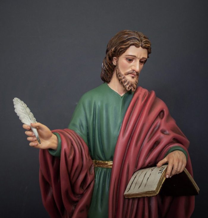 彩绘木雕-圣若望宗徒（St. John the Evangelist）-多尺寸 - 图片 2