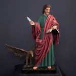 彩绘木雕-圣若望宗徒（St. John the Evangelist）-多尺寸 - 图片 3