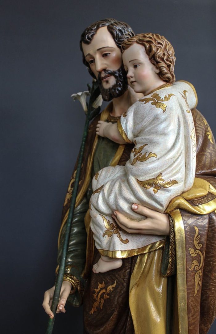 彩绘木雕-圣若瑟（St. Joseph）-多尺寸 - 图片 2