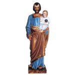 彩绘木雕-圣若瑟（St. Joseph）-多尺寸