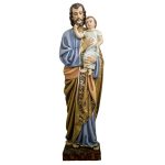 彩绘木雕-圣若瑟（St. Joseph）-多尺寸