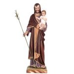 彩绘木雕-圣若瑟（St. Joseph）-多尺寸