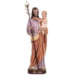 彩绘木雕-圣若瑟（St. Joseph）-多尺寸