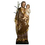彩绘木雕-圣若瑟（St. Joseph）-多尺寸