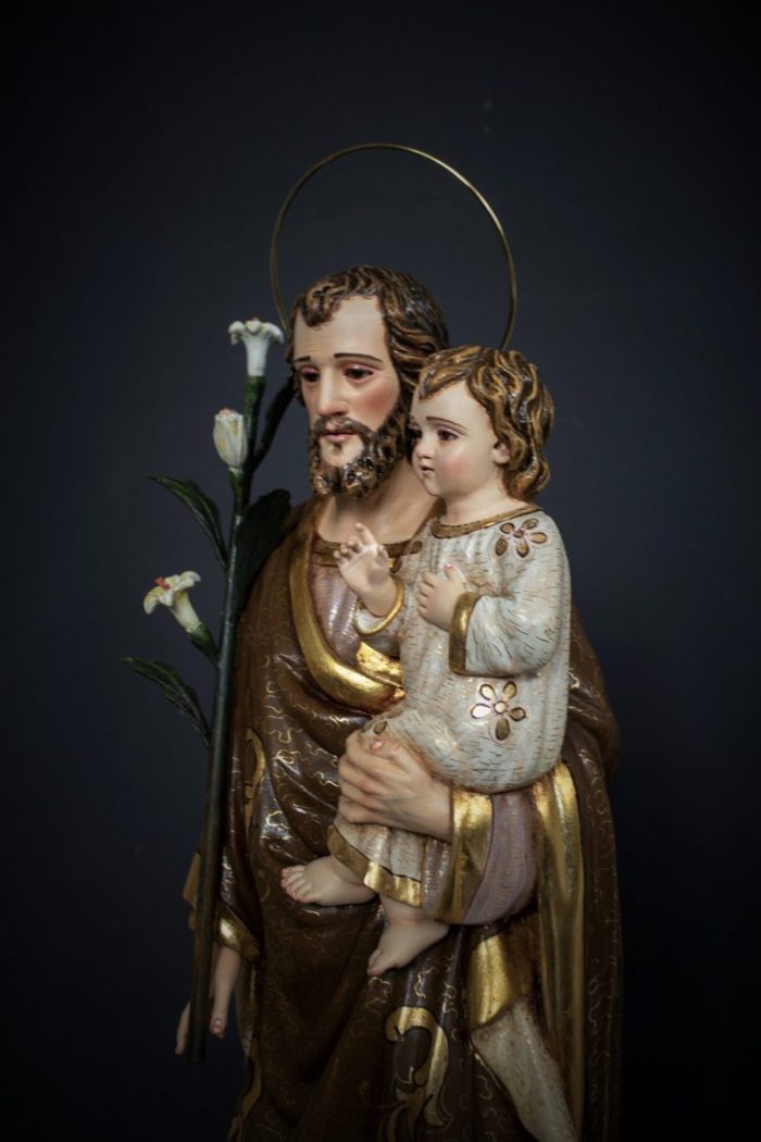 彩绘木雕-圣若瑟（St. Joseph）-多尺寸 - 图片 2