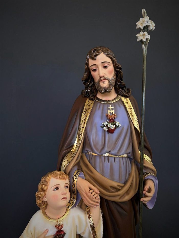 彩绘木雕-圣若瑟（St. Joseph）-多尺寸 - 图片 2