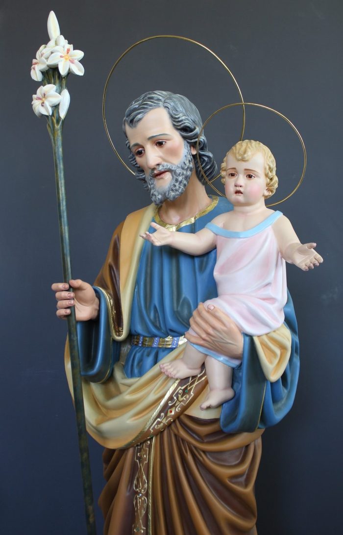 彩绘木雕-圣若瑟（St. Joseph）-多尺寸 - 图片 2