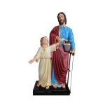 彩绘木雕-木匠圣若瑟（St. Joseph the Carpenter）-多尺寸
