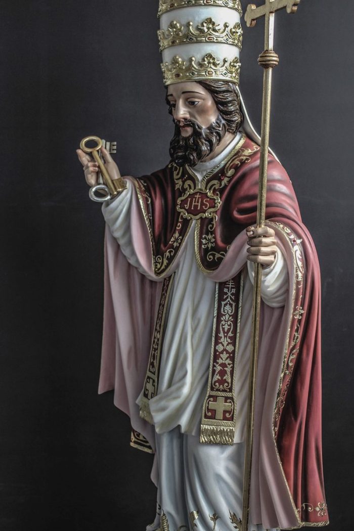 彩绘木雕-圣伯多禄（St. Peter）-多尺寸 - 图片 2