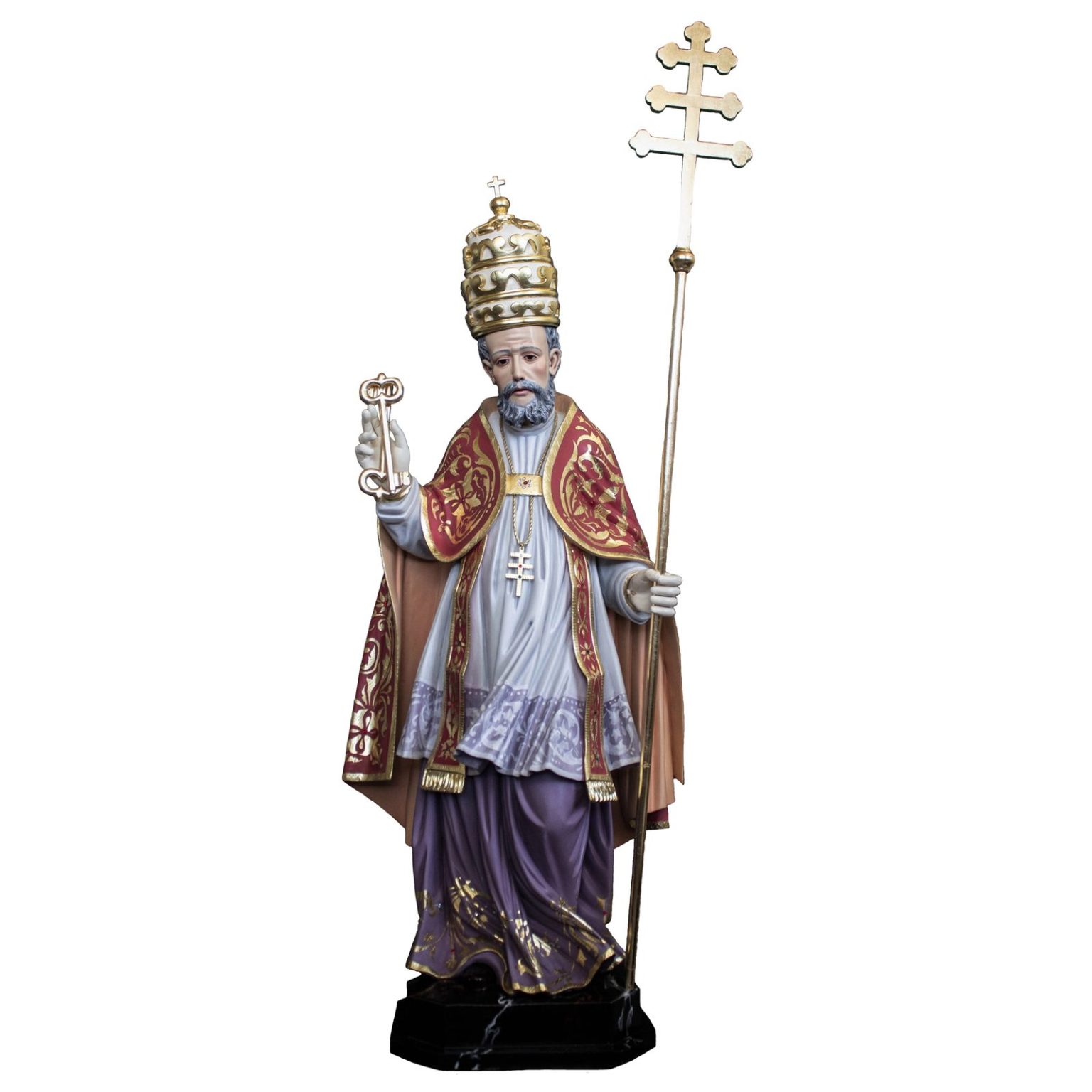 彩绘木雕-圣伯多禄（St. Peter）-多尺寸