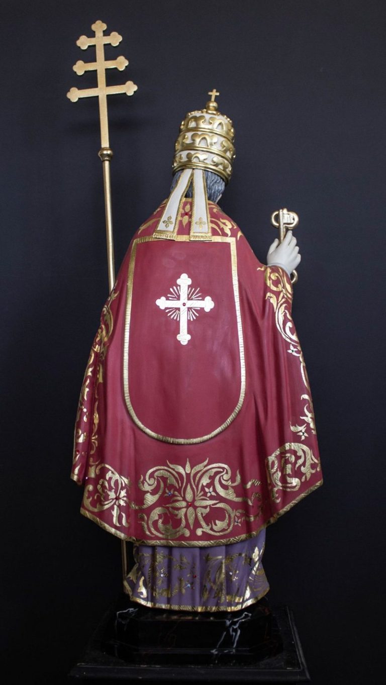 彩绘木雕-圣伯多禄（St. Peter）-多尺寸