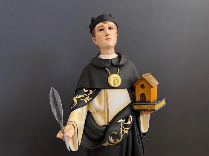 彩绘木雕-圣多玛斯·阿奎那（St. Thomas Aquinas）-多尺寸 - 图片 2