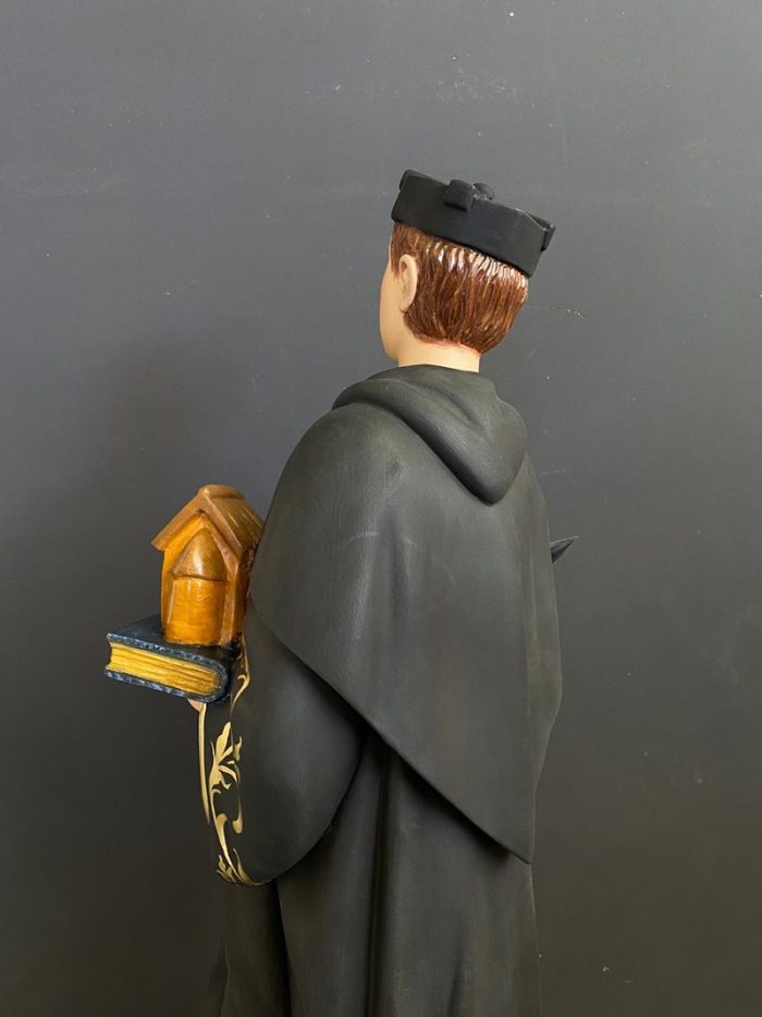 彩绘木雕-圣多玛斯·阿奎那（St. Thomas Aquinas）-多尺寸 - 图片 4