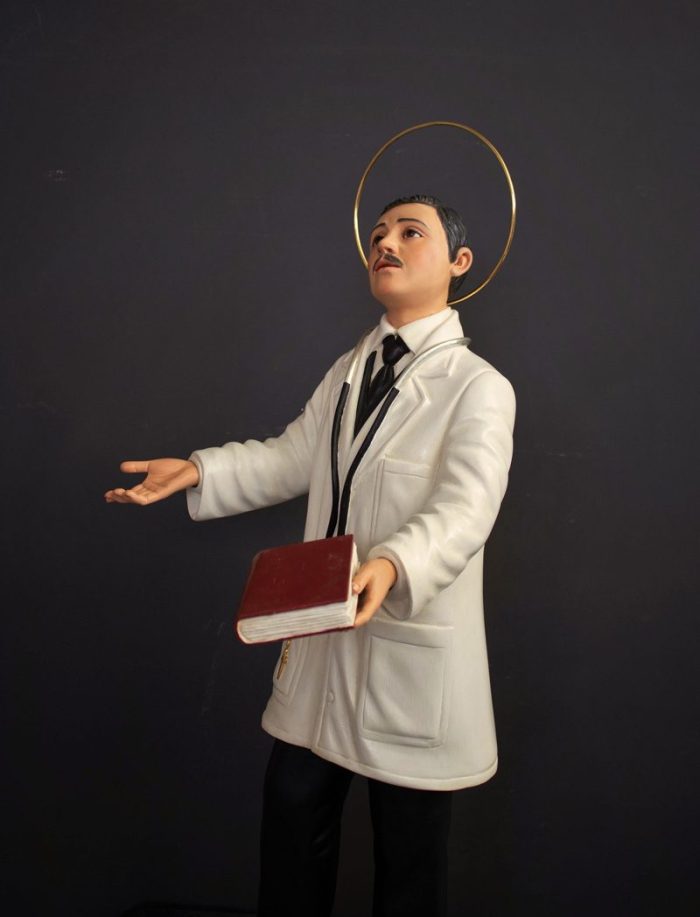 彩绘木雕-真福·何塞·格雷戈里奥·埃尔南德斯（Blessed Jose Gregorio Hernandez）-多尺寸 - 图片 2