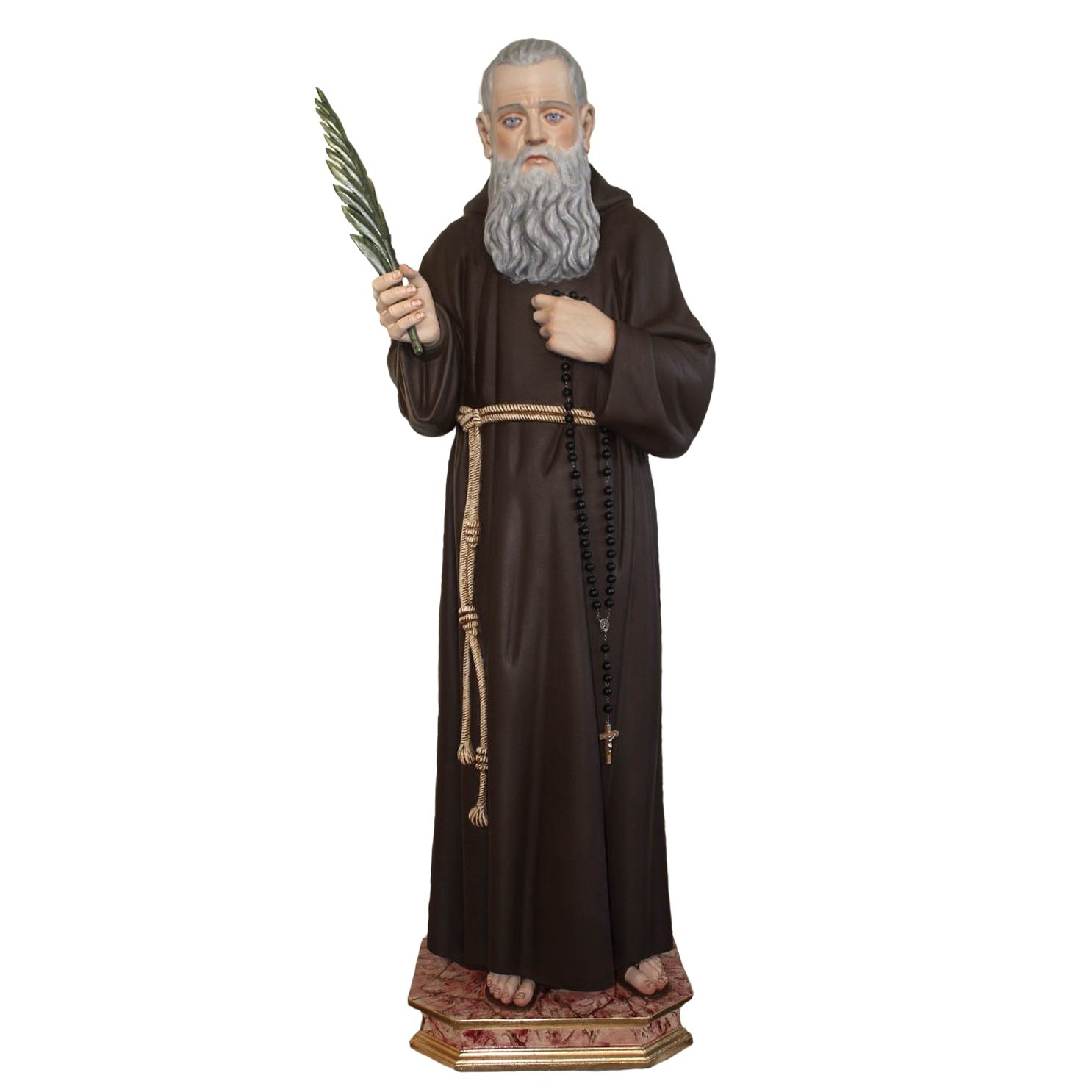 IC02STP546 彩绘木雕-真福·阿尔潘代雷的莱奥波尔多(Blessed Leopoldo de Alpandeire)-多尺寸 - 图片 1