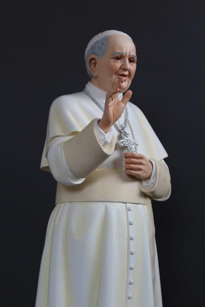 彩绘木雕-教宗方济各（Pope Francis）-多尺寸 - 图片 2
